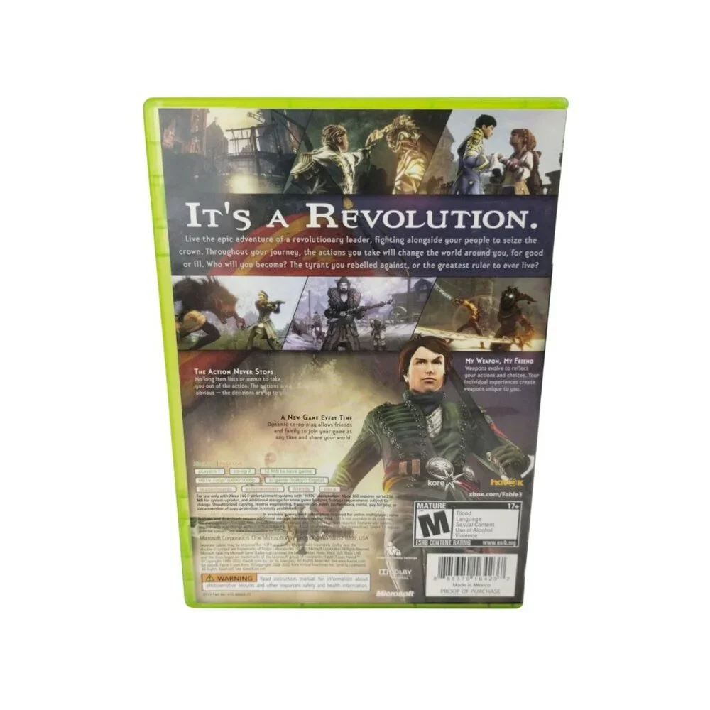 Fable III Microsoft Xbox 360 Video Game, 2010 Complete